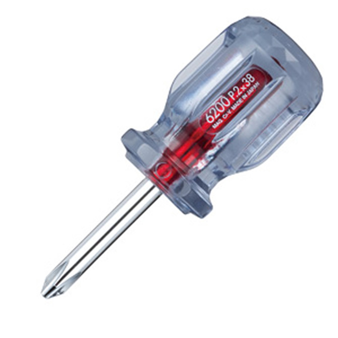 PHILLIPS #2 SCREWDRIVER 1" STUBBY - CRYS ACTT HAND